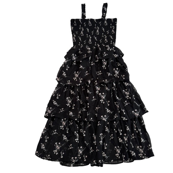 Mimi China Floral Tiered Layered Dress Size Medium - Picture 7 of 17